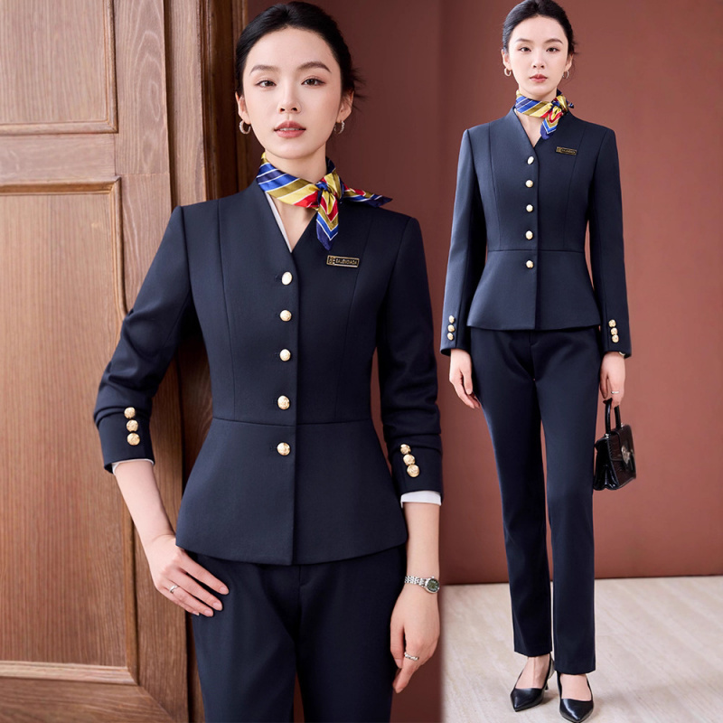 Women'S Formal Wear Stores - ชุดสูทใหม่สำหรับผู้หญิง ฤดูใบไม้ร่วง 2025 เหมาะสำหรับผู้จัดการโรงแรม ชุดทำงานระดับมืออาชีพ ชุดยูนิฟอร์มพนักงานร้านขายเครื่องประดับ
