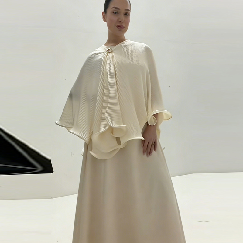 Woman Formal Wear - ชุดเดรสผ้าคลุมไหล่สไตล์โรแมนติก สง่างาม ย้อนยุค อ่อนโยน เหมาะสำหรับเดท ผู้หญิง