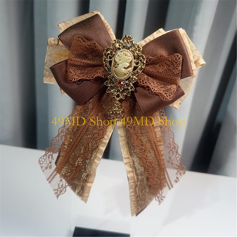 Formal Wear Jewelry For Women - 49MD เนคไทแฟชั่นพร้อมริบบิ้นและ Rhinestones โบว์เครื่องประดับฝรั่งเศสที่หรูหรา