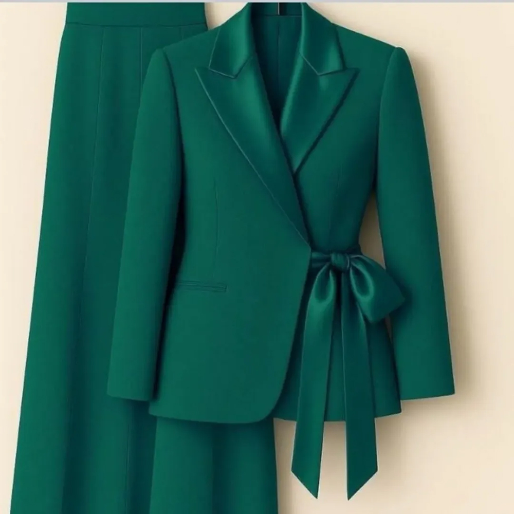 Women'S Formal Wear Pants - ชุดสูทผู้หญิงแบบสั่งตัด แฟชั่นปกแหลม ทรงเข้ารูป ชุดทำงานสุภาพสตรี ชุดทำงานแบบเป็นทางการ เสื้อแจ็คเก็ตและกางเกงขายาว