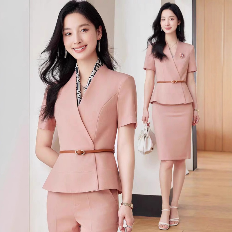 Formal Wear Jewelry For Women - ชุดสูททำงานแขนสั้นสำหรับผู้หญิง รุ่นใหม่ปี 2025 ผ้าบางเบา เหมาะสำหรับใส่ทำงานประจำวัน ชุดทำงานทางการ
