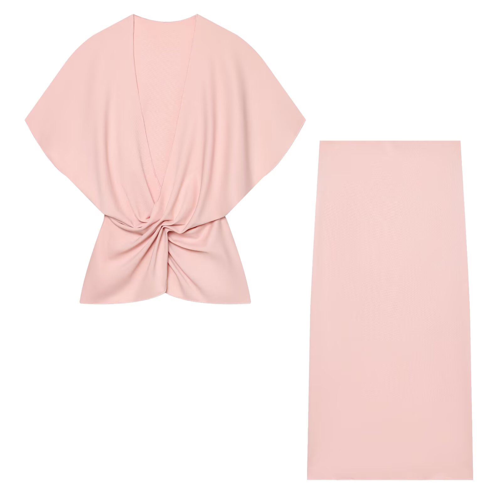 ชุดเซ็ตสองชิ้นสีชมพูสำหรับผู้ห - Woman Formal Wear บทวิจารณ์และราคา