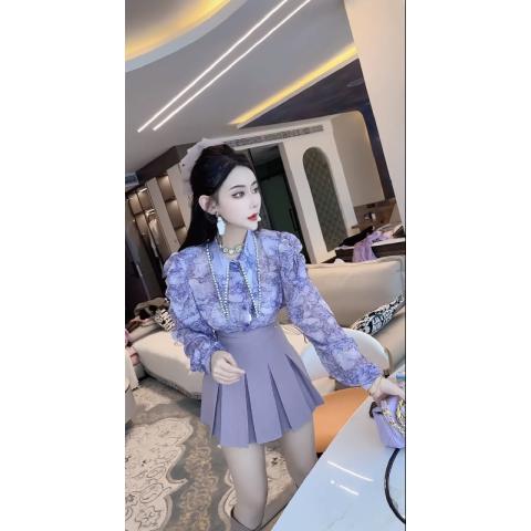 เสื้อชีฟองพิมพ์ลายภาพวาดหมึกแฟ - Women'S Formal Wear Suits บทวิจารณ์และราคา