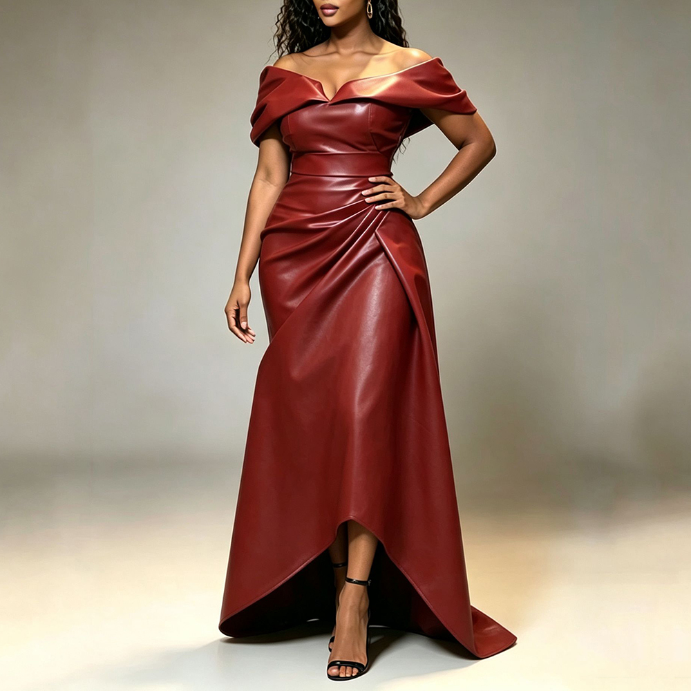 ชุดเดรสค็อกเทลผู้หญิงหนังเทียม - Women'S Formal Wear Wedding บทวิจารณ์และราคา