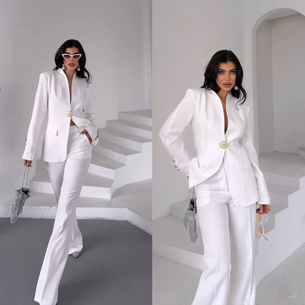 ชุดสูทแฟชั่นผู้หญิงแบบสั่งตัด  - Women Formal Party Wear Dress บทวิจารณ์และราคา