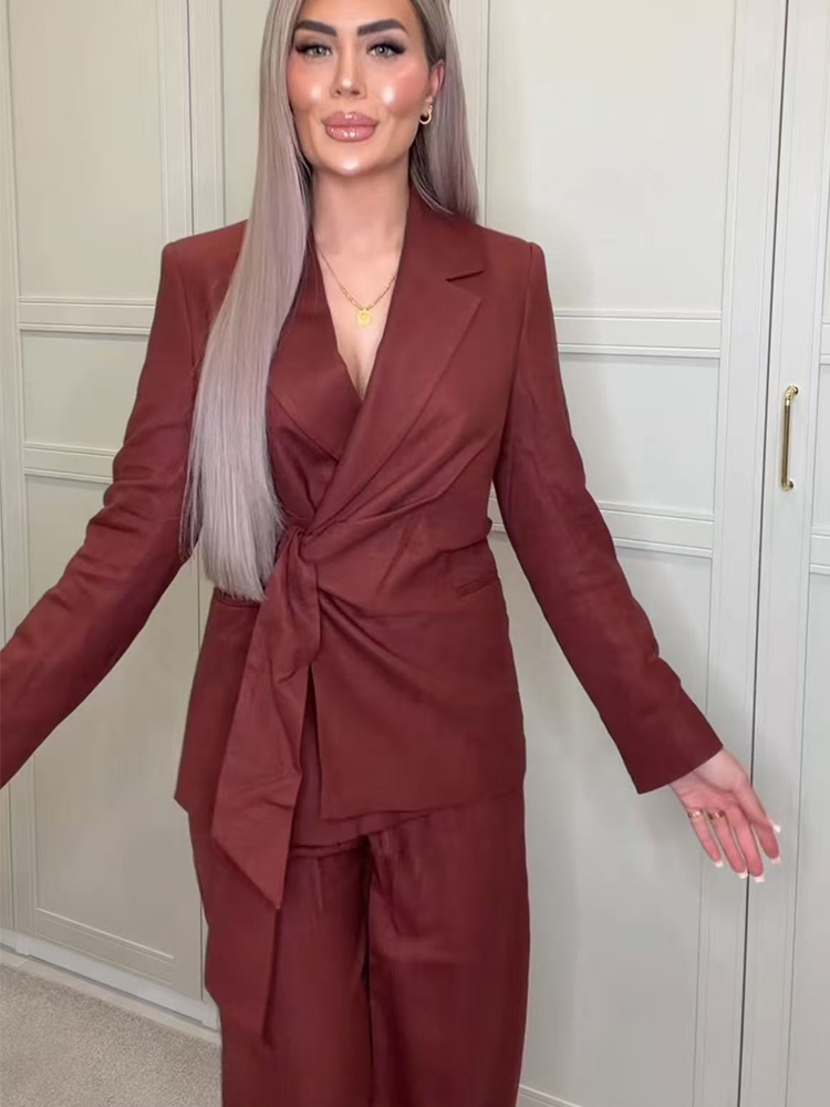 ชุดสูทแฟชั่นสำหรับสุภาพสตรี เส - Women Formal Wear Blazer Set บทวิจารณ์และราคา