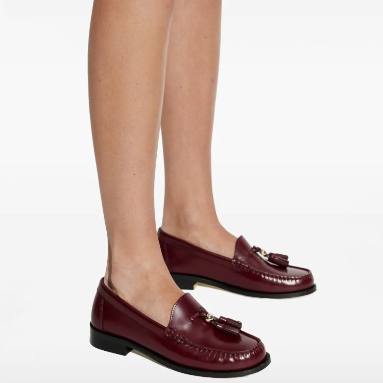 รองเท้าโลฟเฟอร์หนังแก้วประดับพ - Formal Wear Women'S Loafers บทวิจารณ์และราคา