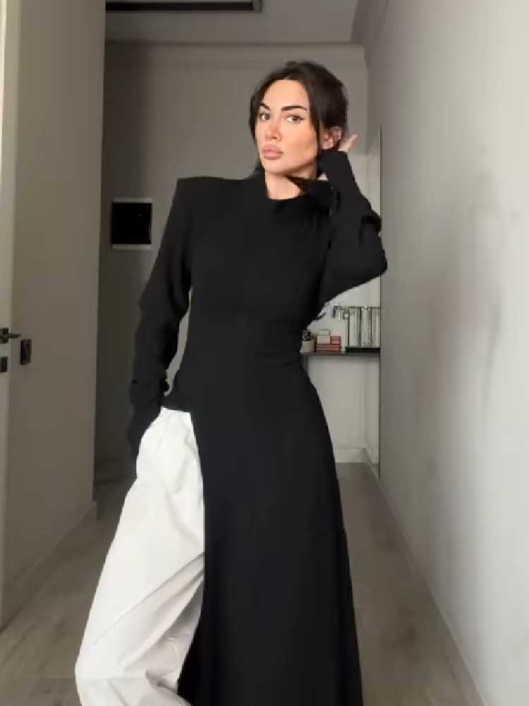 เดรสยาวคอสูงแขนยาวสำหรับผู้หญิ - Woman Formal Wear บทวิจารณ์และราคา