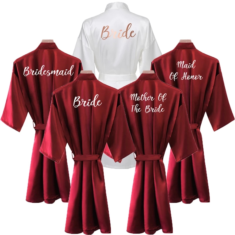 เจ้าสาว Robe ผู้หญิง Burgundy  - Women'S Formal Wear Wedding บทวิจารณ์และราคา
