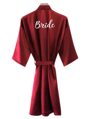 เจ้าสาว Robe ผู้หญิง Burgundy  - Women'S Formal Wear Wedding บทวิจารณ์และราคา