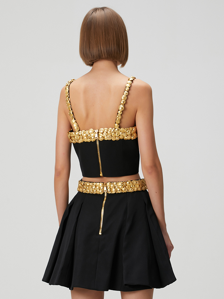 ชุดเดรสสองชิ้นสีดำ VC พร้อมกระ - Woman Formal Wear บทวิจารณ์และราคา