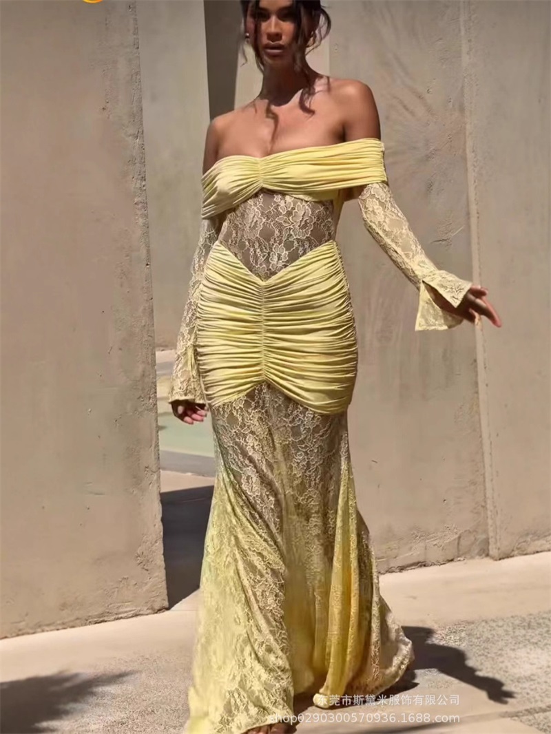 เซ็กซี่ลูกไม้ Mermaid ผู้หญิงช - Women Formal Party Wear Dress บทวิจารณ์และราคา
