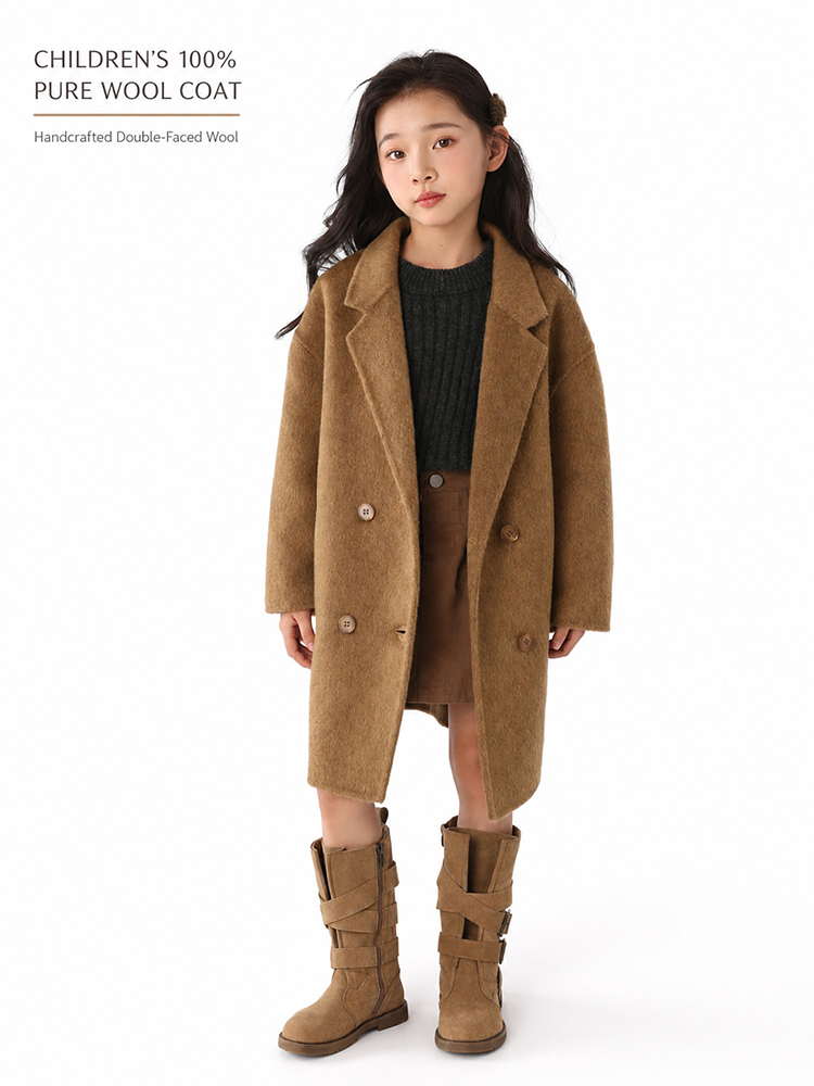 เสื้อโค้ทเด็กทำจากขนแกะแท้ 100 - Tailored Coat Wool บทวิจารณ์และราคา