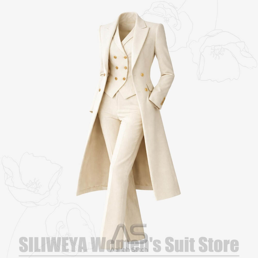 ชุดสูทผู้หญิง 3 ชิ้น แบบกระดุม - Women'S Formal Wear Wedding บทวิจารณ์และราคา