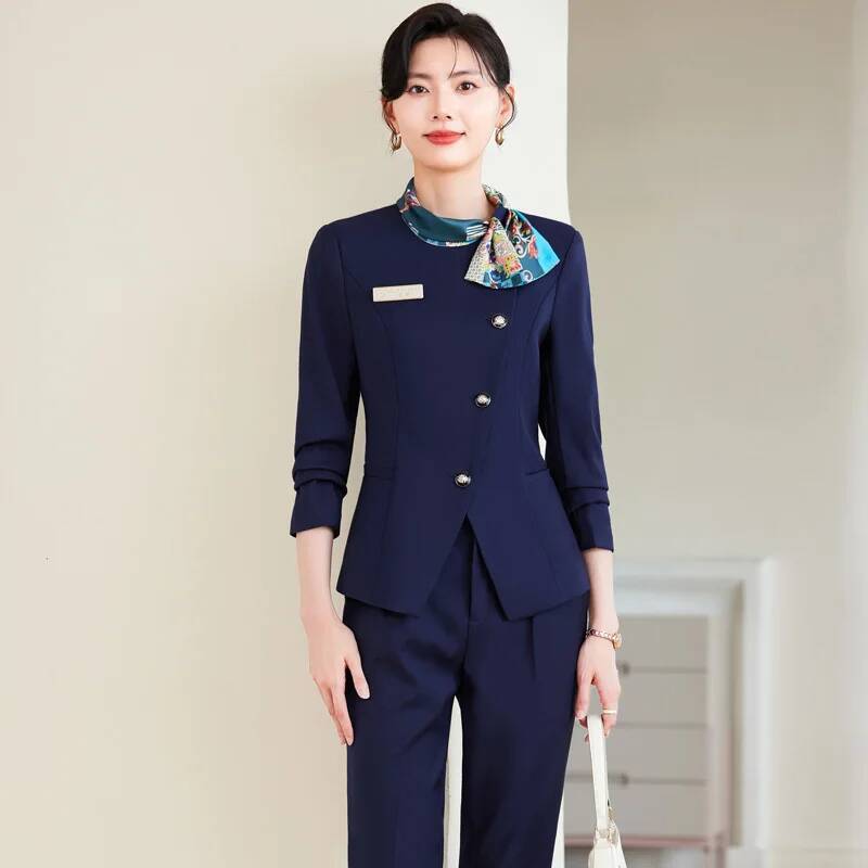 ชุดกางเกงสูทสไตล์หรูหราสำหรับผ - Women Formal Wear Blazer Set บทวิจารณ์และราคา