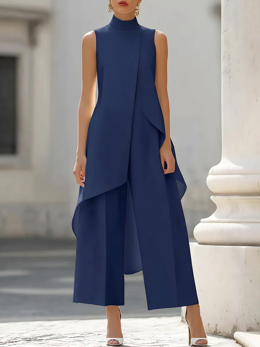 จั๊มสูทแขนกุดคอสูงแบบอสมมาตร แ - Women'S Formal Wear Pants บทวิจารณ์และราคา