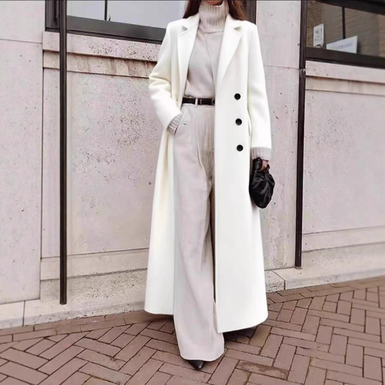 เสื้อโค้ทขนสัตว์ผสมแบบยาวสำหรั - Tailored Coat Wool บทวิจารณ์และราคา