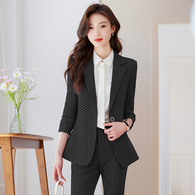 ชุดสูทลายทางสีน้ำเงินสำหรับผู้ - Women'S Formal Wear Stores บทวิจารณ์และราคา