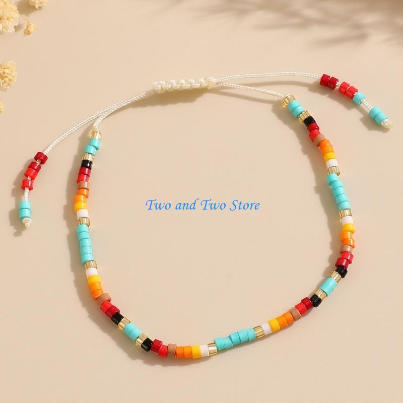 HX6F Vibrant Clay Beaded สร้อย - Formal Wear Jewelry For Women บทวิจารณ์และราคา